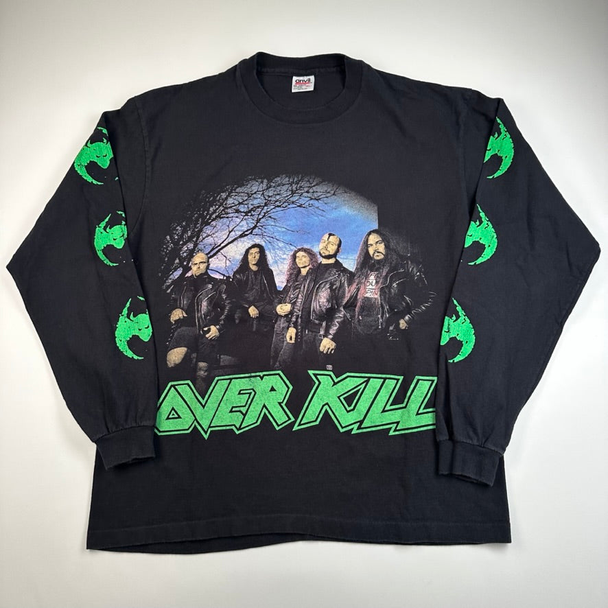 Vintage 90s Overkill Long Sleeve Shirt XL I'm Your Crucifix