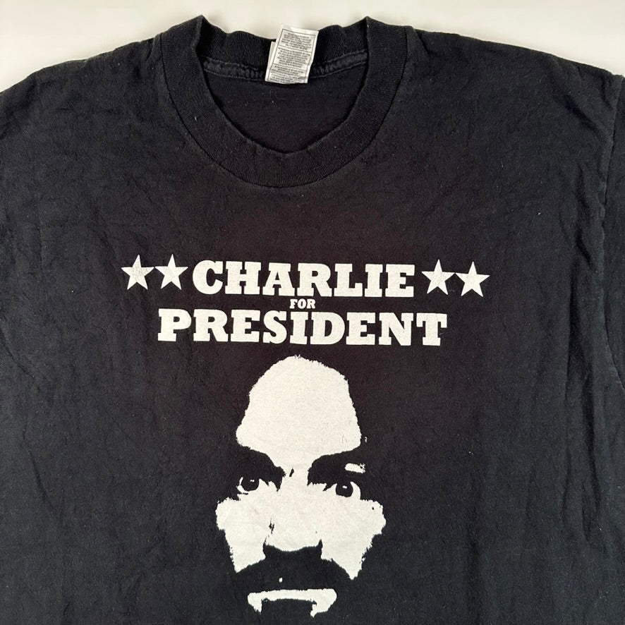 Vintage 1998 Charles Manson Shirt Large For President