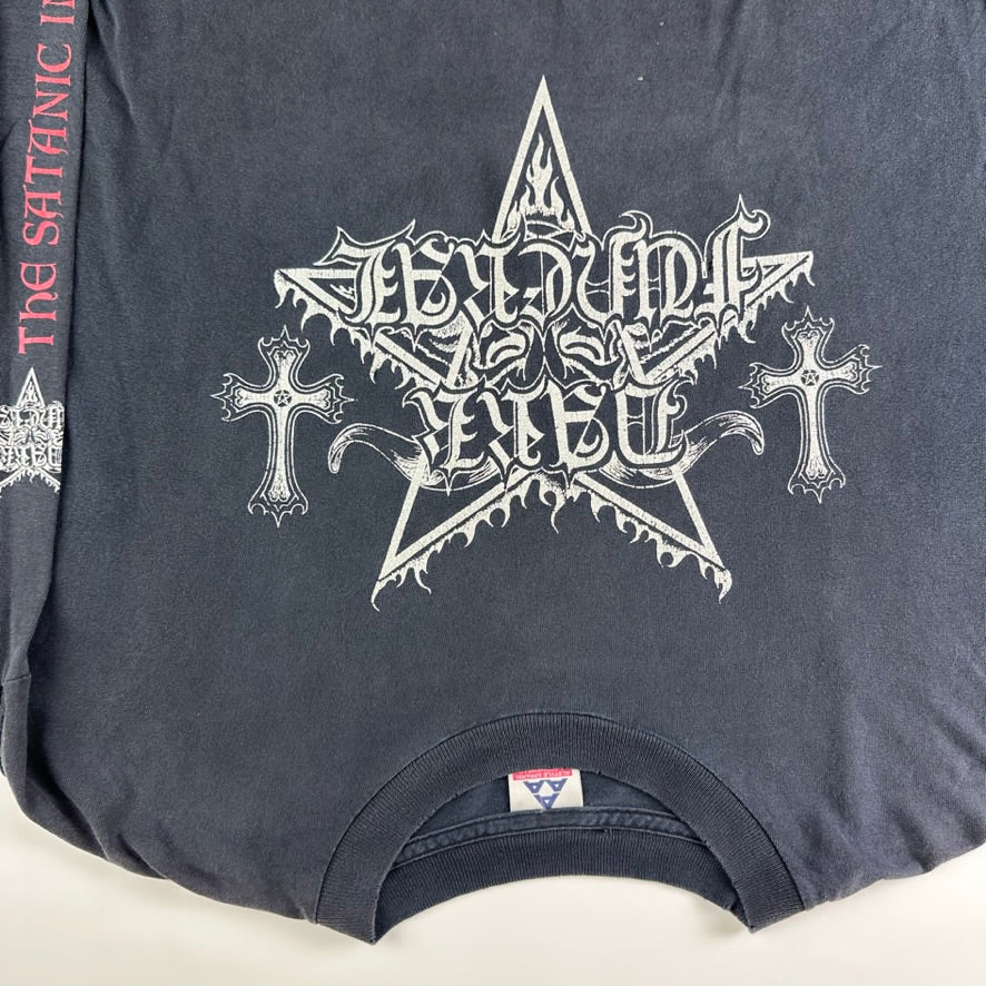 Vintage 1999 Dark Funeral Long Sleeve Shirt XL European Tour