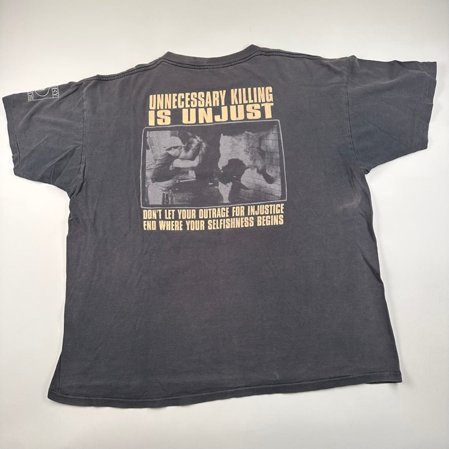 Vintage 90s Earth Crisis Shirt XL Animal Liberation