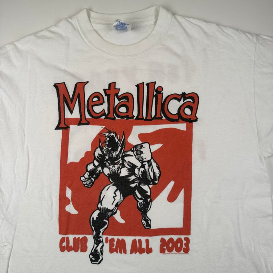 Vintage 2003 Metallica Shirt XL Club Em All