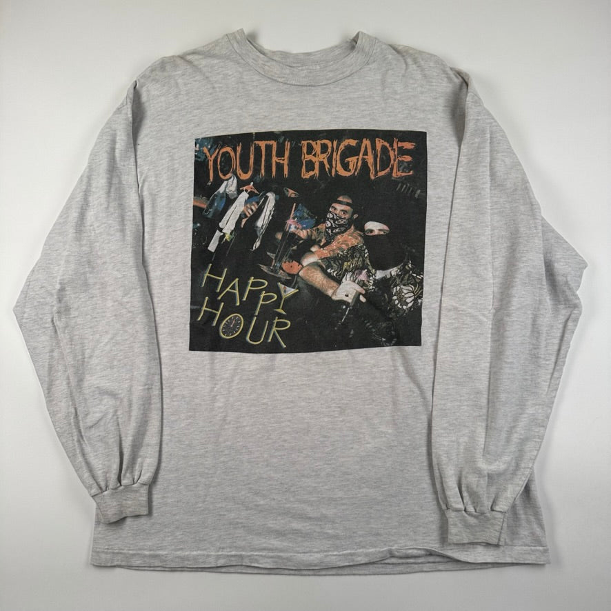 Vintage 90s Youth Brigade Long Sleeve Shirt XL Happy Hour