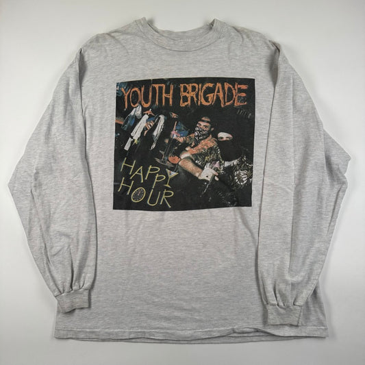 Vintage 90s Youth Brigade Long Sleeve Shirt XL Happy Hour