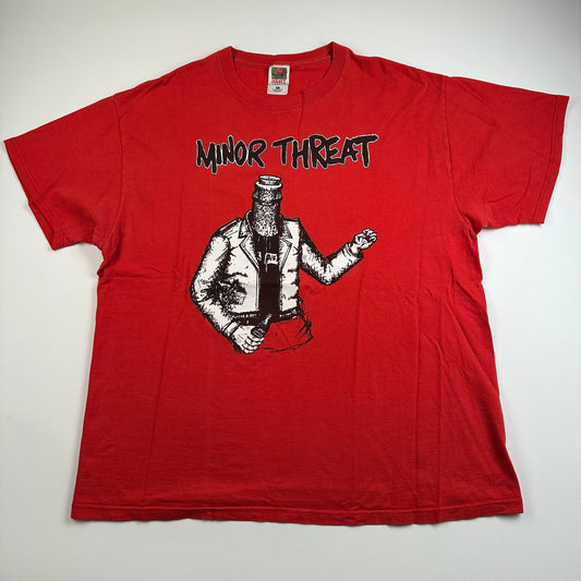 Vintage 90s Minor Threat Shirt XL Bottled Violence