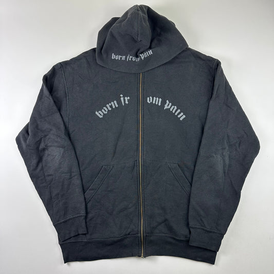 Born From Pain Zip Up Sweatshirt Large