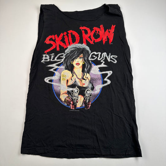 Vintage 1989 Skid Row Sleeveless Shirt Medium Big Guns