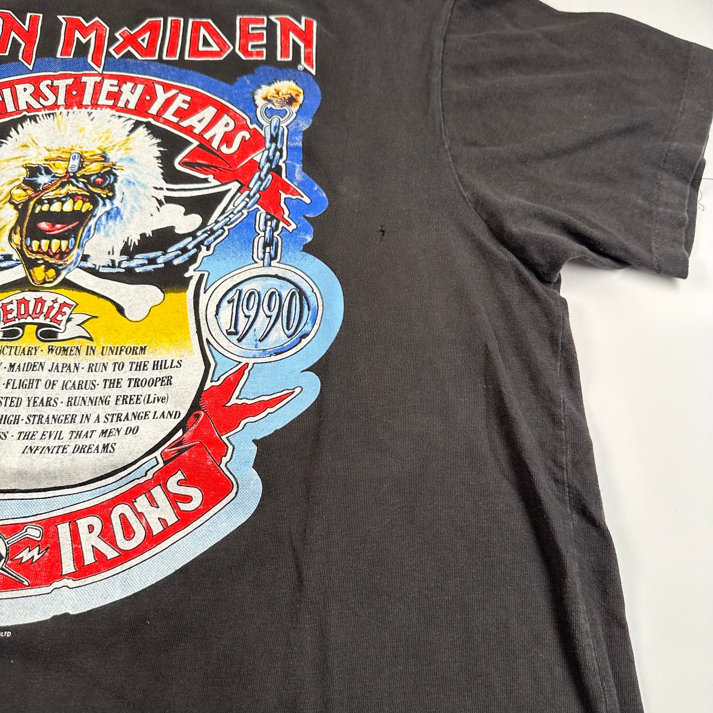 Vintage 1990 Iron Maiden Shirt XL The First Ten Years