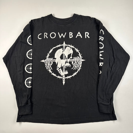 Vintage 90s Crowbar Long Sleeve Shirt XL Hard F*ckin Core