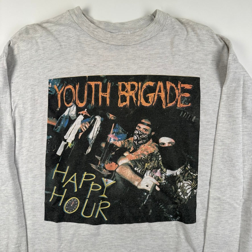 Vintage 90s Youth Brigade Long Sleeve Shirt XL Happy Hour