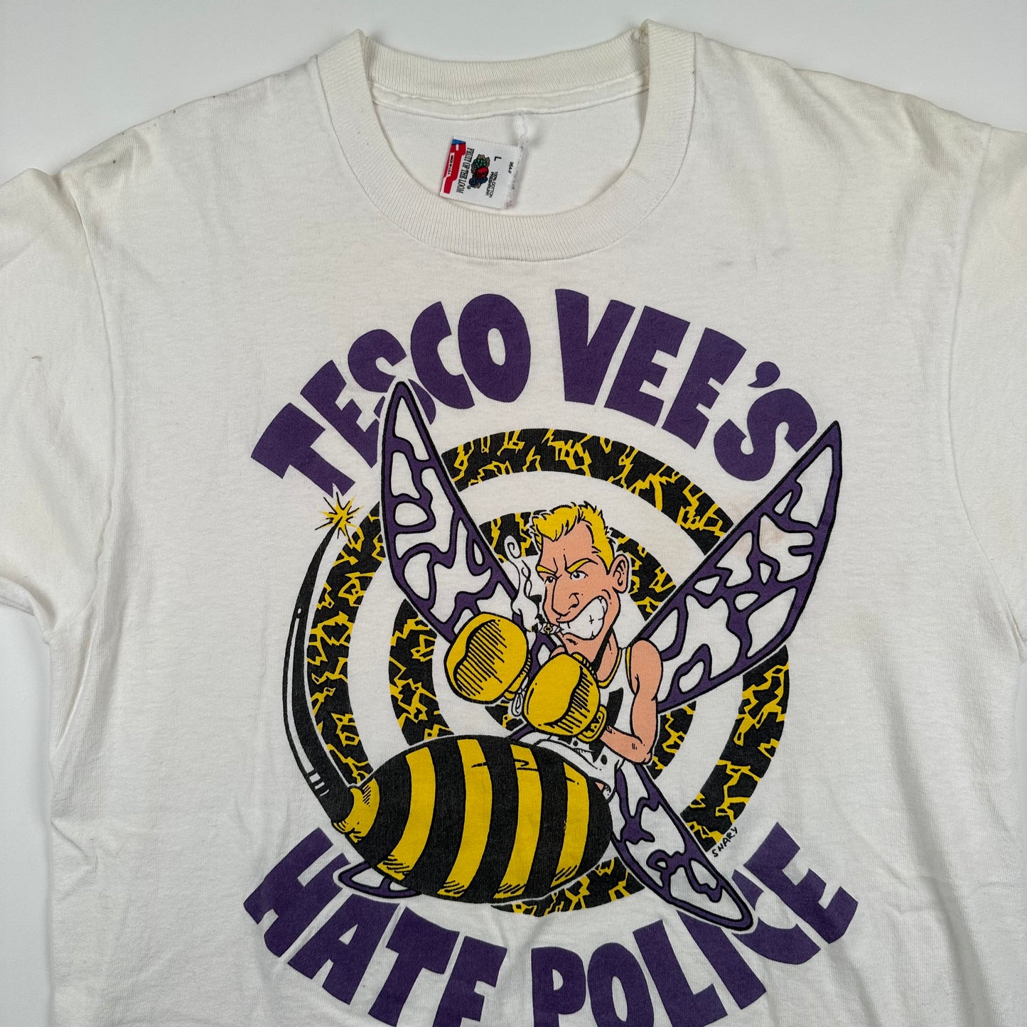 Vintage 90s Tesco Vee's Shirt Large Hate