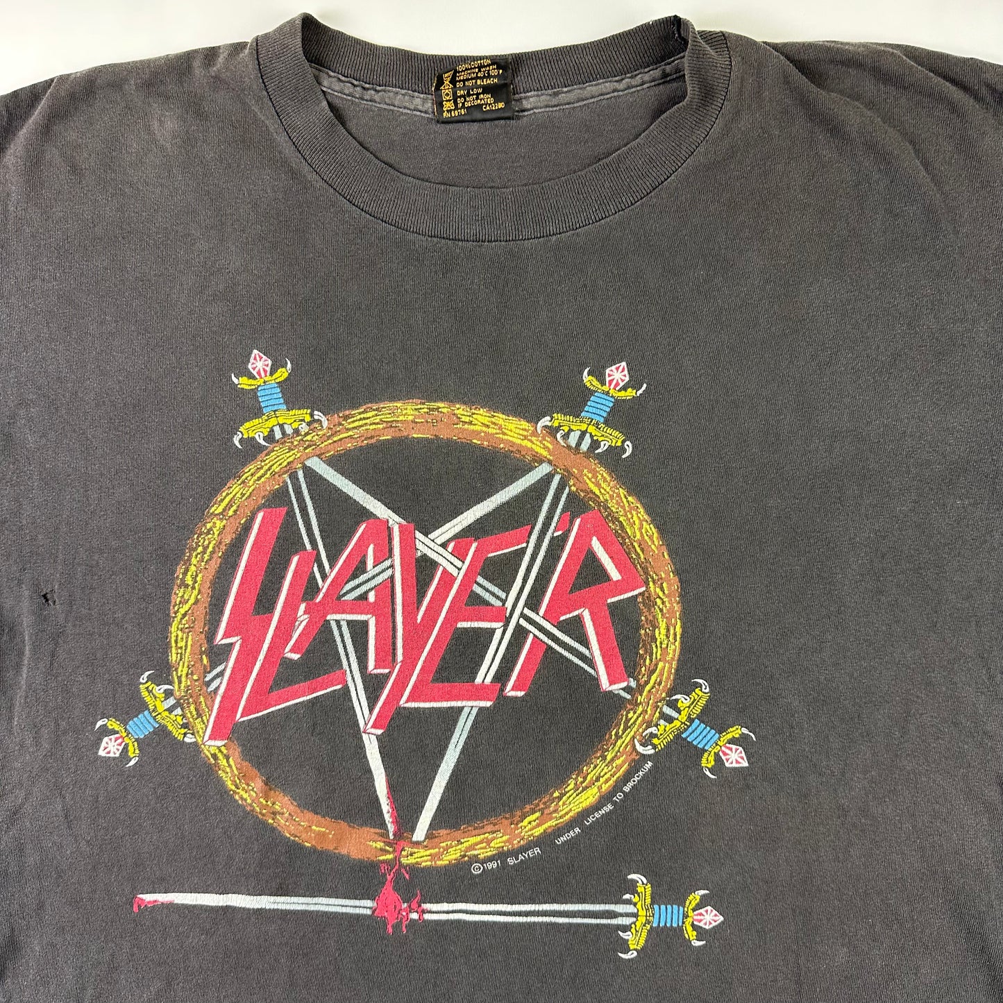 Vintage 1991 Slayer Shirt XL Hell Awaits