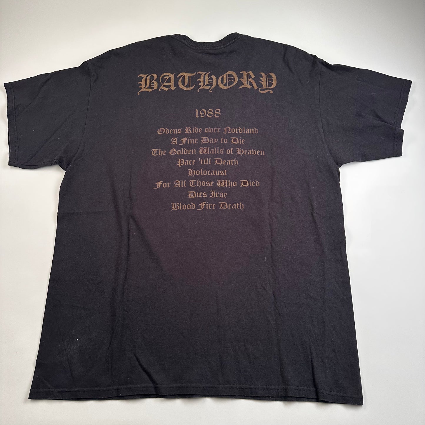 Bathory Shirt XL Blood Fire Death