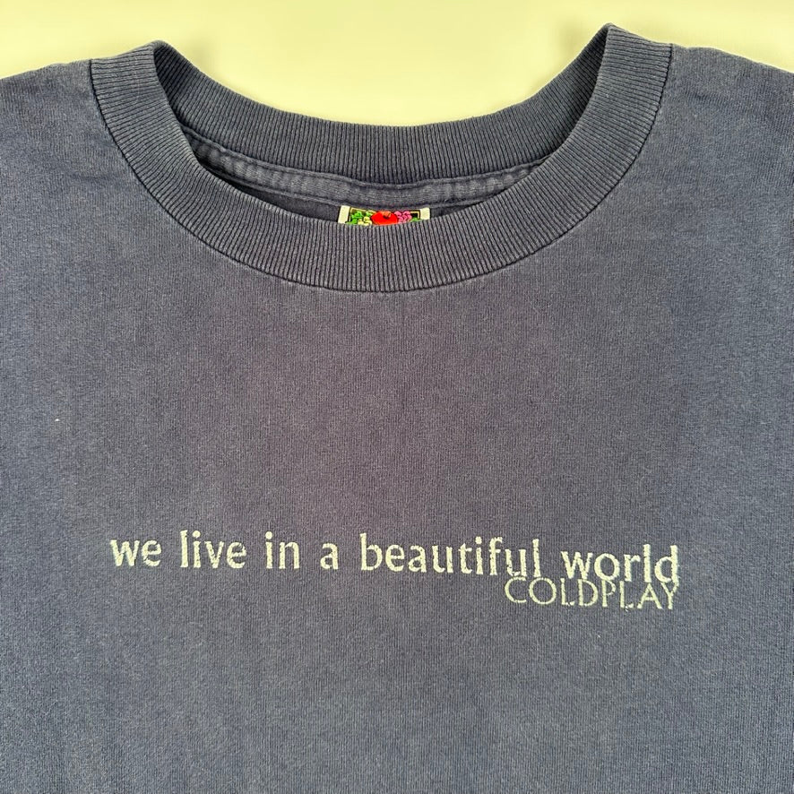 Vintage 2000s Coldplay Shirt Medium We Live In A Beautiful World