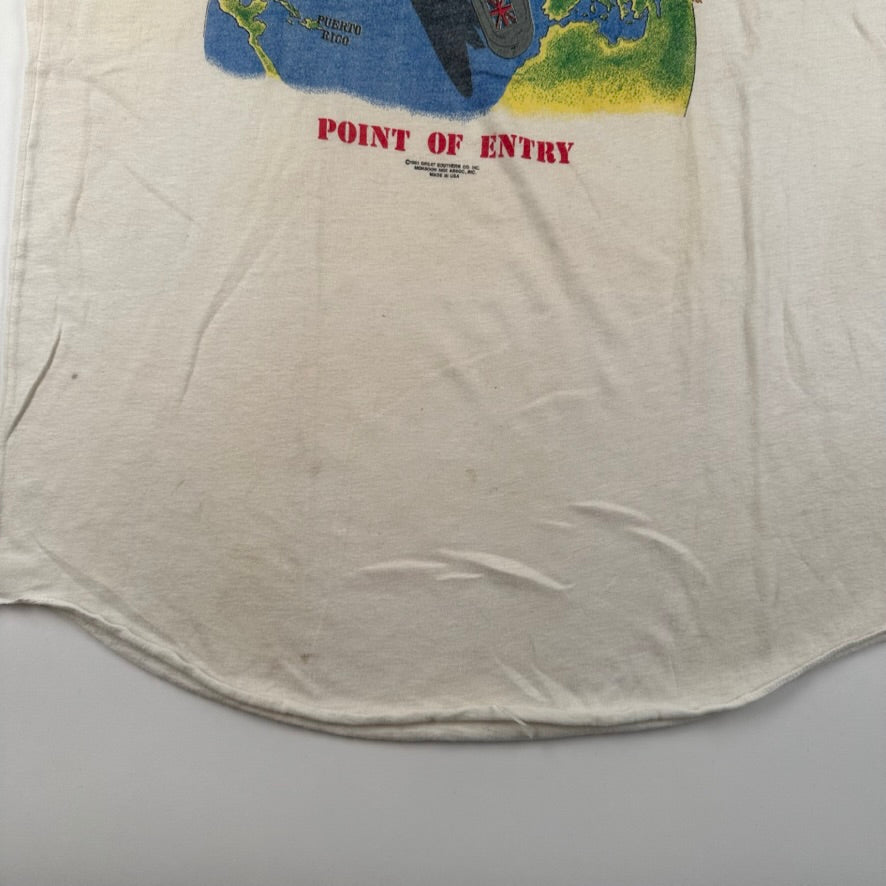 Vintage 1981 Judas Priest Shirt XL Point Of Entry