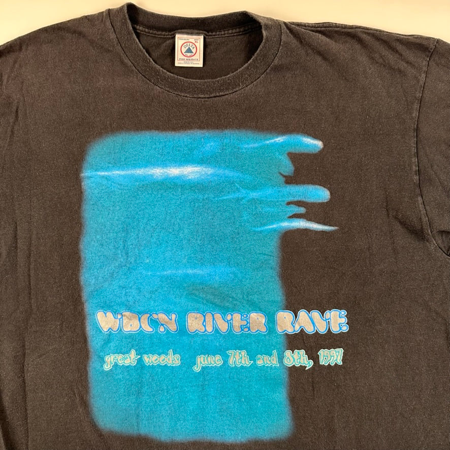 Vintage 90s Rave Shirt XL WBCN River 1997