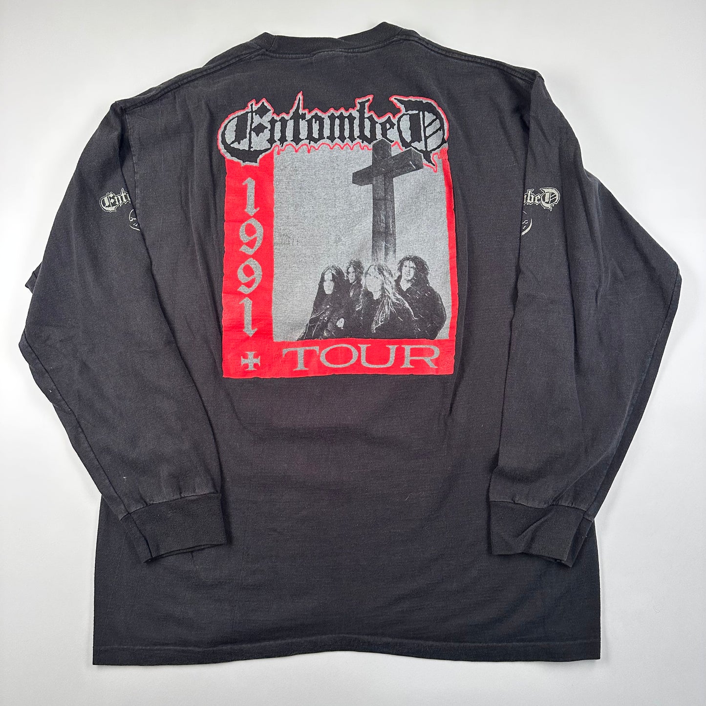 Vintage 1991 Entombed Long Sleeve Shirt XL Left Hand Path