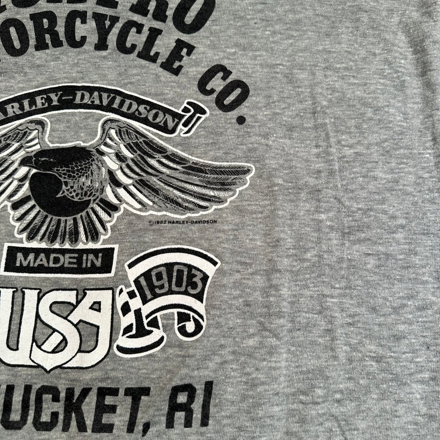 Vintage 1982 Harley Davidson Shirt XL Pawtucket RI