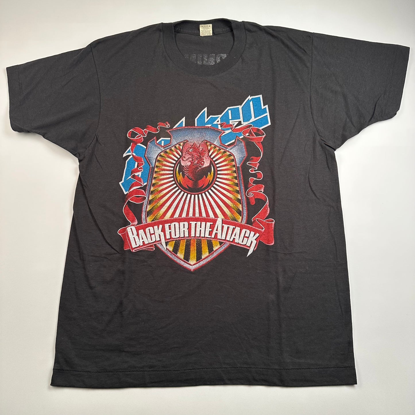 Vintage 80s Dokken Shirt Large Back For The Attack