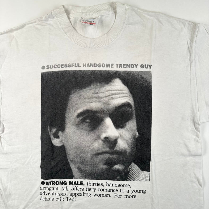 Vintage 90s Ted Bundy Shirt Large Handsome Trendy Guy