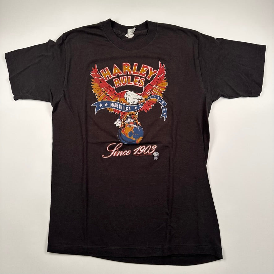 Vintage 1982 Harley Davidson Shirt XL Rules