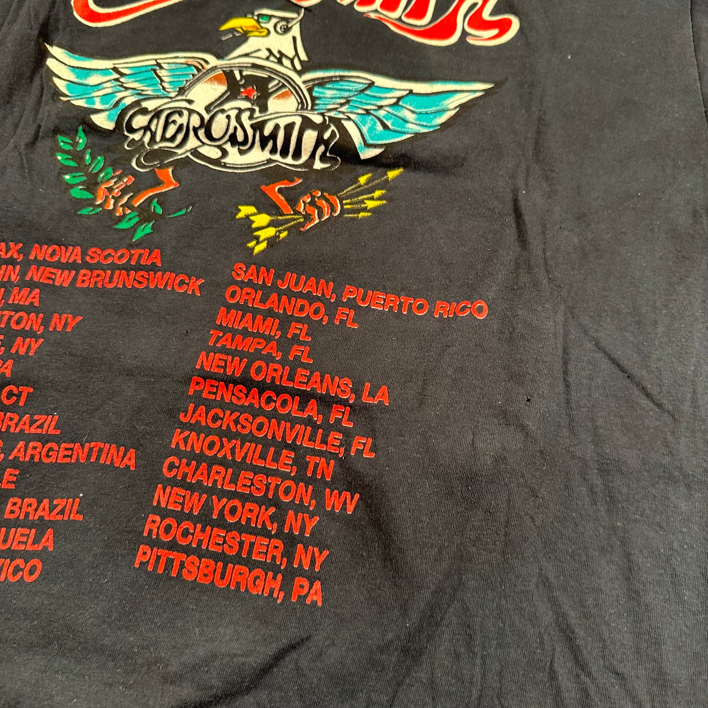 Vintage 1993 Aerosmith Shirt Large Aero Force One