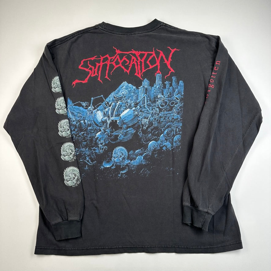 Vintage 90s Suffocation Long Sleeve Shirt Large Effigy Of The Forgotten