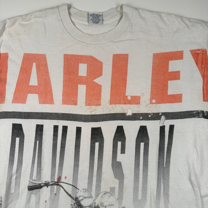 Vintage 90s Harley Davidson Shirt XL All Over Print