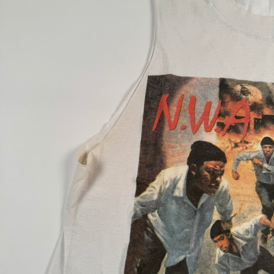 Vintage 80s N.W.A Sleeveless Shirt Medium 100 Miles And Runnin