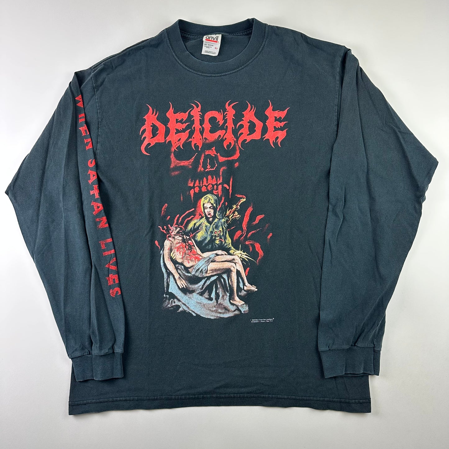 Vintage 1998 Deicide Long Sleeve Shirt Large When Satan Lives