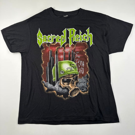 Vintage 1990 Sacred Reich Shirt Large Crimes Against Humanity