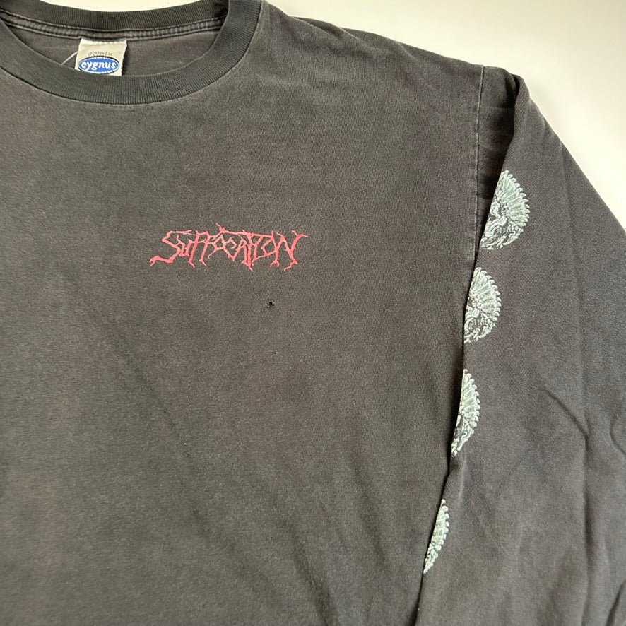 Vintage 90s Suffocation Long Sleeve Shirt Large Effigy Of The Forgotten