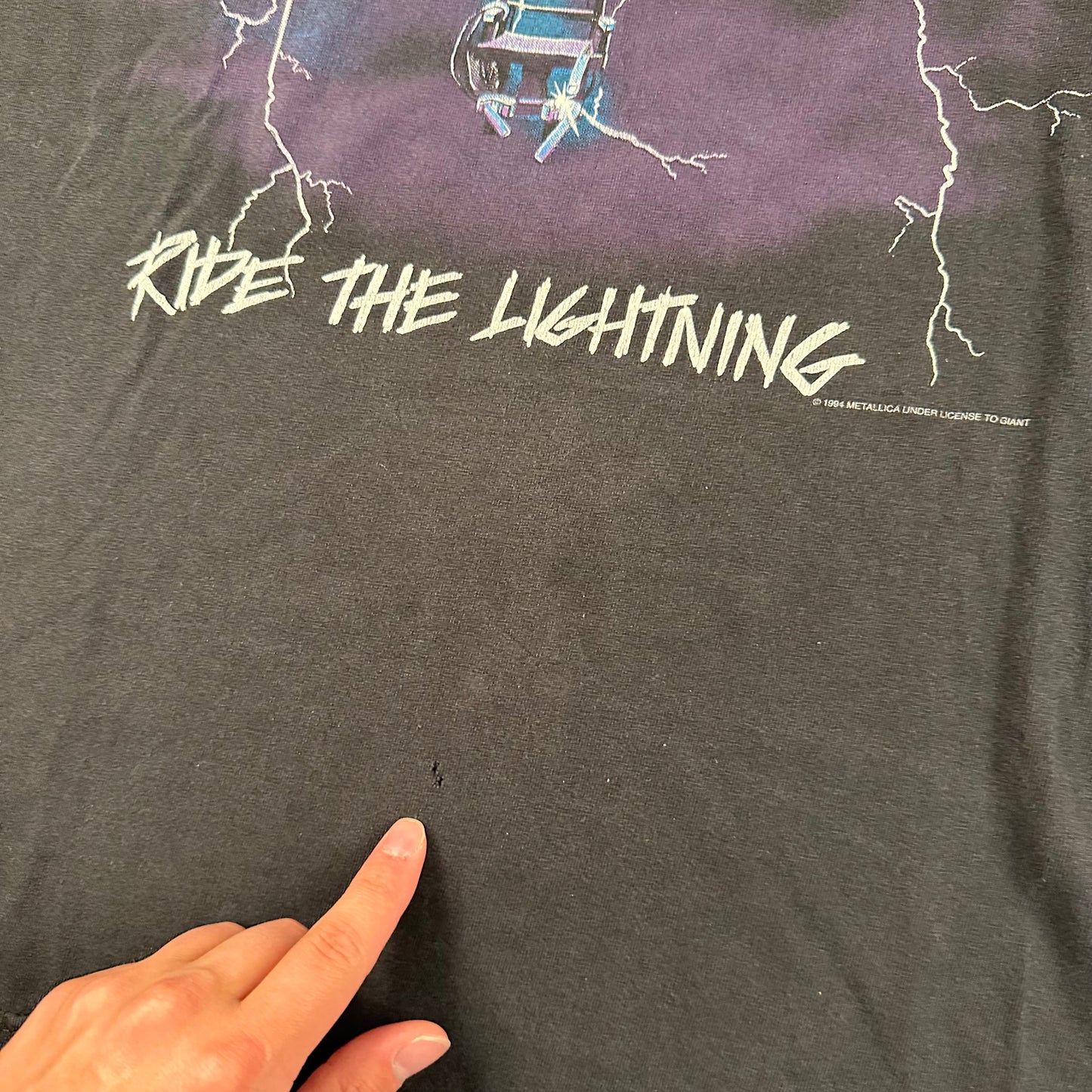 Vintage 1994 Metallica Shirt XL Ride The Lightning