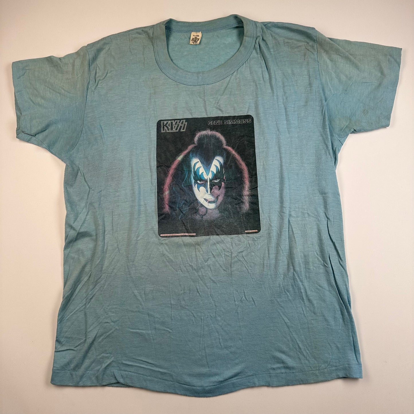 Vintage 70s Kiss Gene Simmons Shirt XL