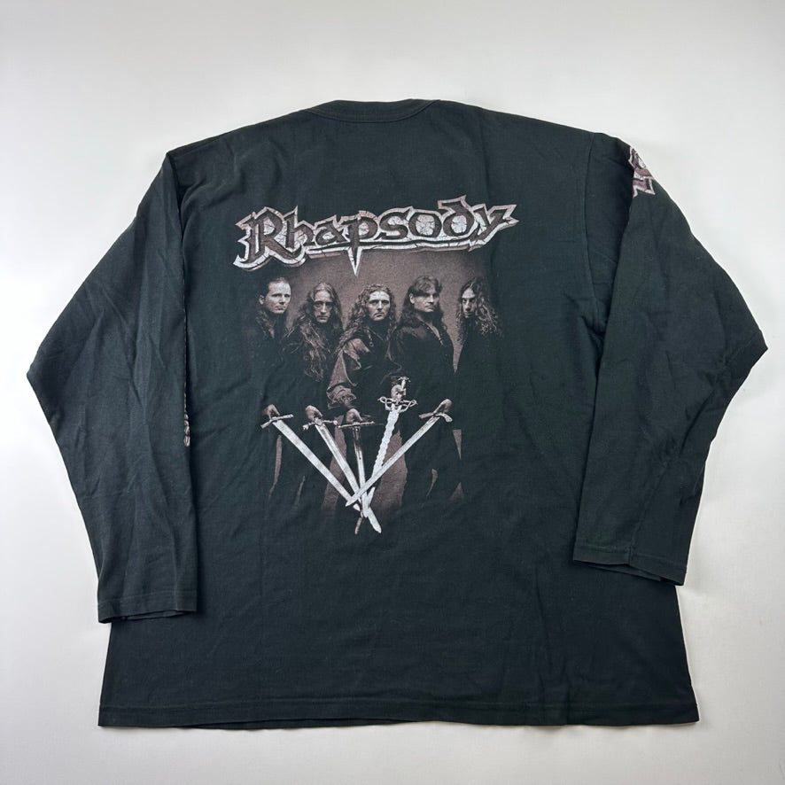 Vintage 2001 Rhapsody Long Sleeve Shirt XL Rain Of A Thousand Flames