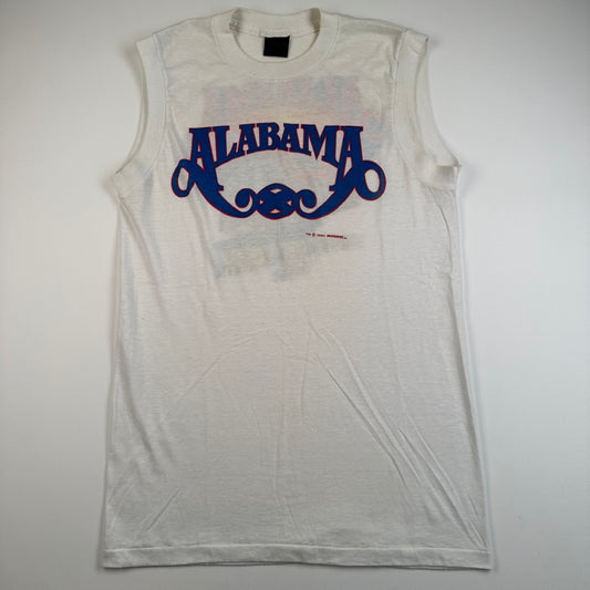 Vintage 1984 Alabama Sleeveless Shirt Medium Roll On Tour