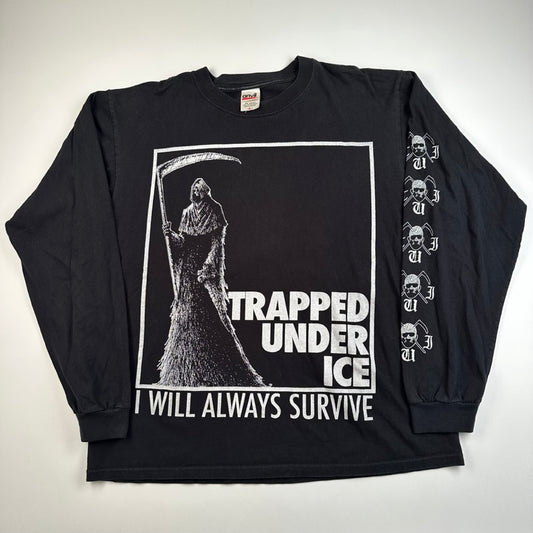 2000s Trapped Under Ice Long Sleeve Shirt Large Always Survive