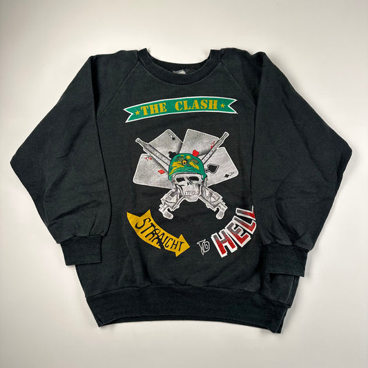 Vintage 80s The Clash Crewneck Sweatshirt Medium Straight To Hell