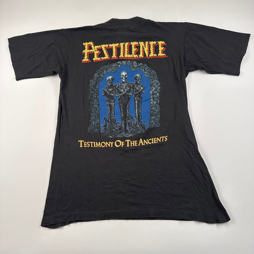 Vintage 1991 Pestilence Shirt Medium Testimony Of The Ancients