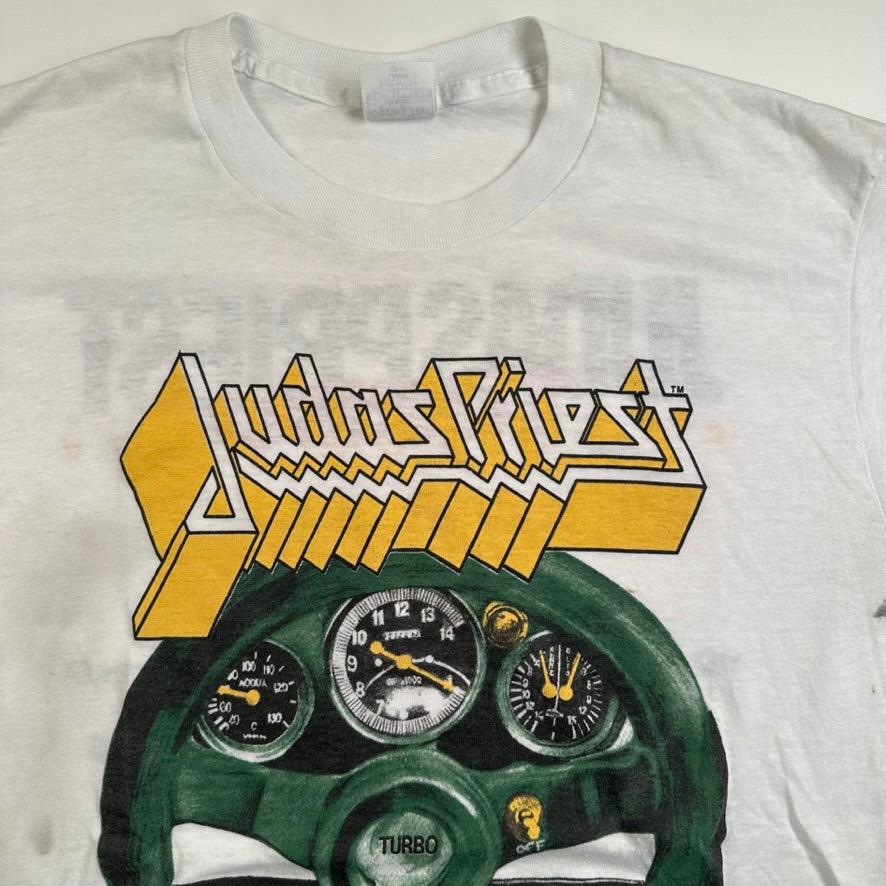 Vintage 1986 Judas Priest Shirt Large Turbo Fuel For Life