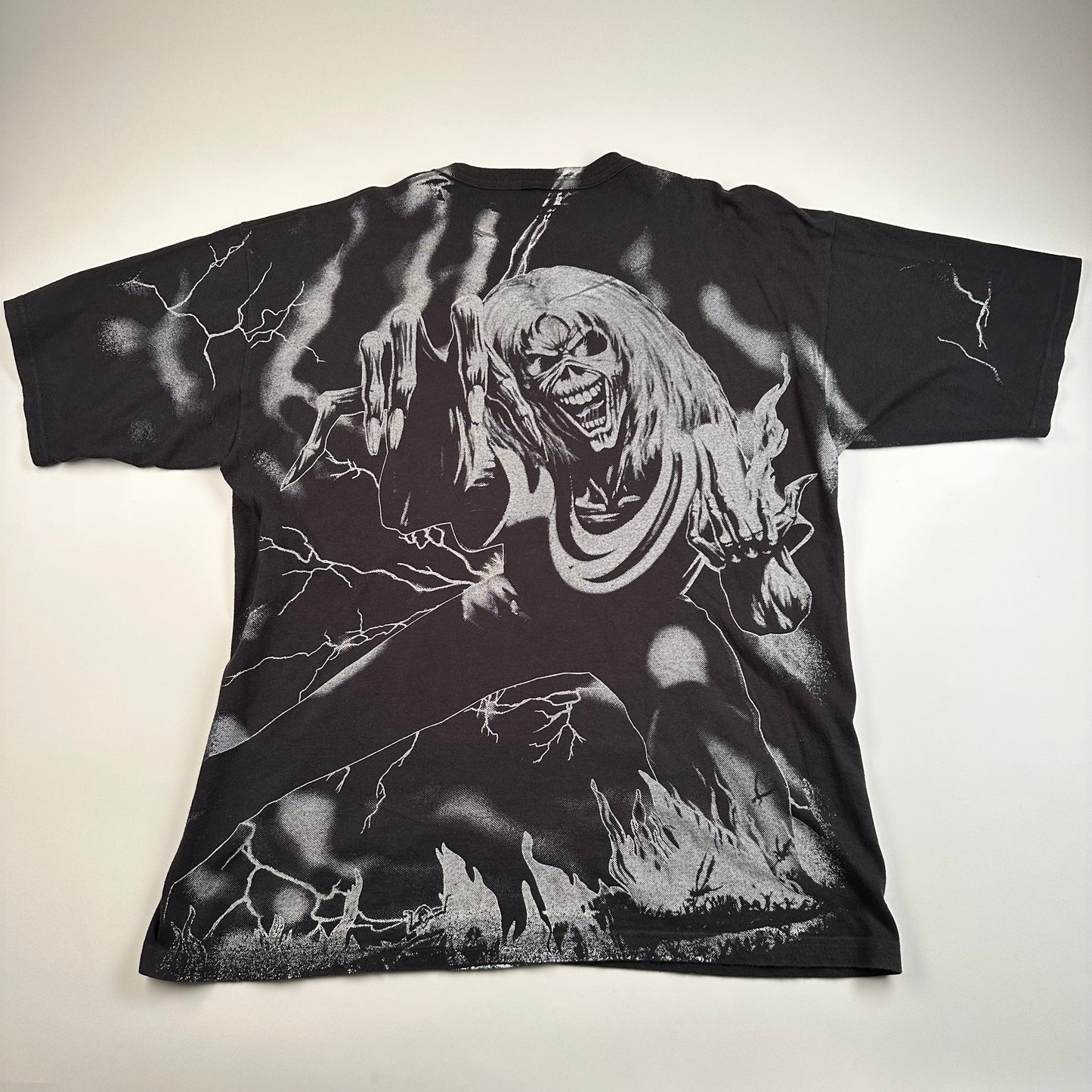 Vintage 90s Iron Maiden Shirt XL All Over Print The Number Of The Beast