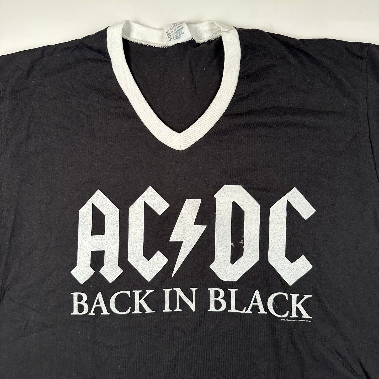 Vintage 90s AC/DC Shirt XL Back In Black