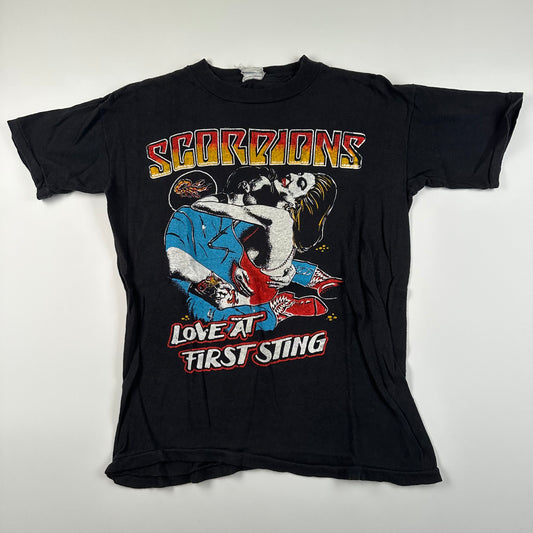 Vintage 80s Scorpions Shirt Medium Love At First Sting