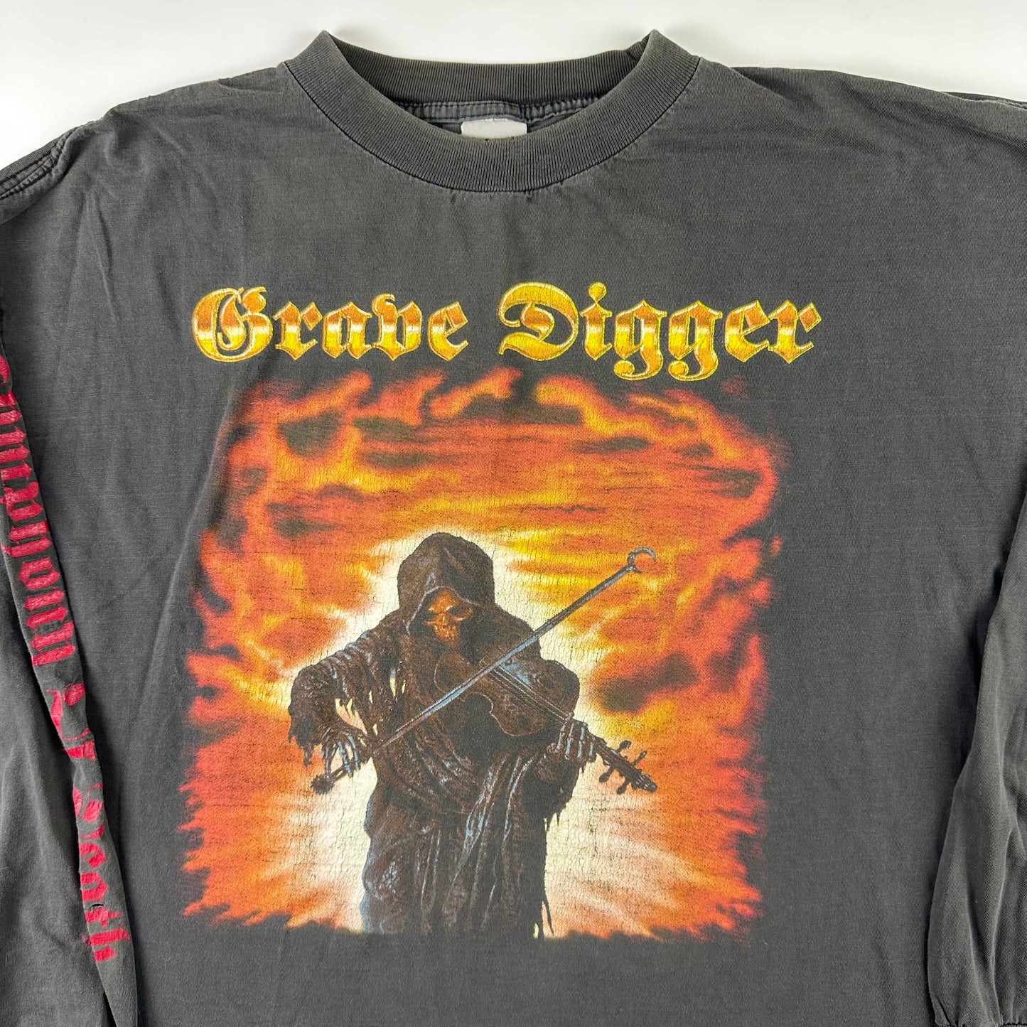 Vintage 90s Grave Digger Long Sleeve Shirt XL