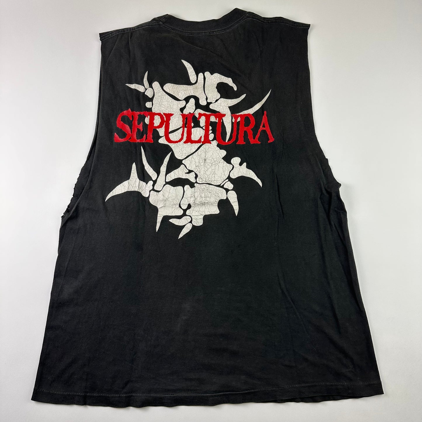 Vintage 1992 Sepultura Sleeveless Shirt XL Third World Posse