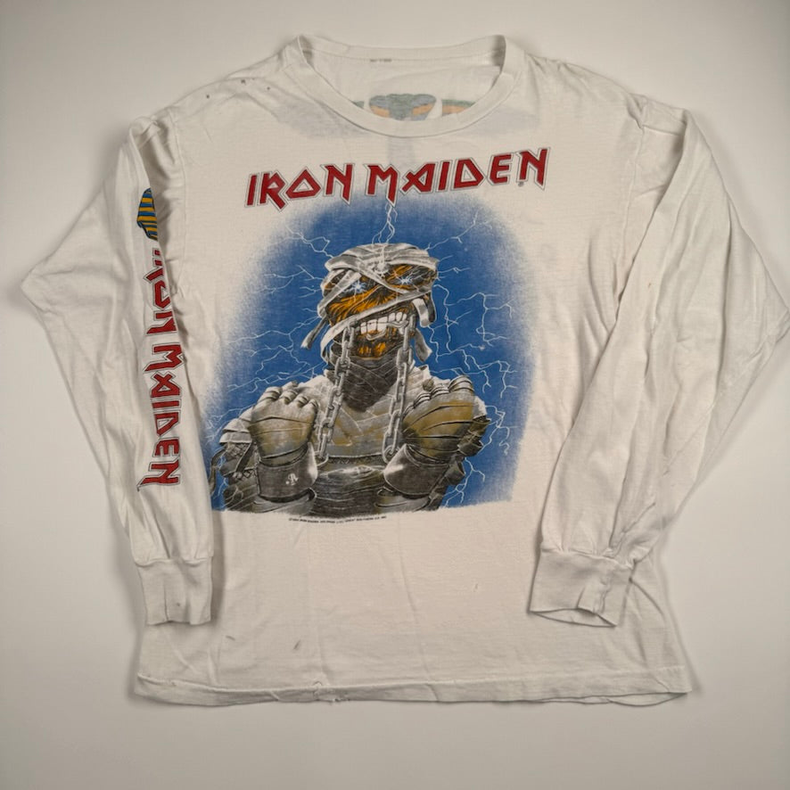 Vintage 1985 Iron Maiden Long Sleeve Shirt Medium World Slavery