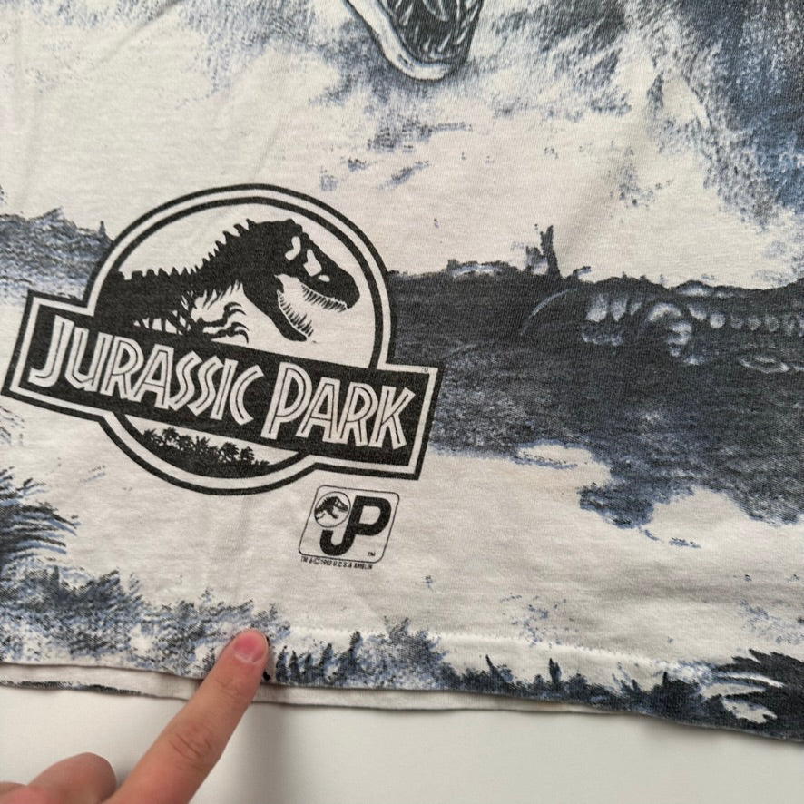 Vintage 1993 Jurassic Park Shirt Large All Over Print