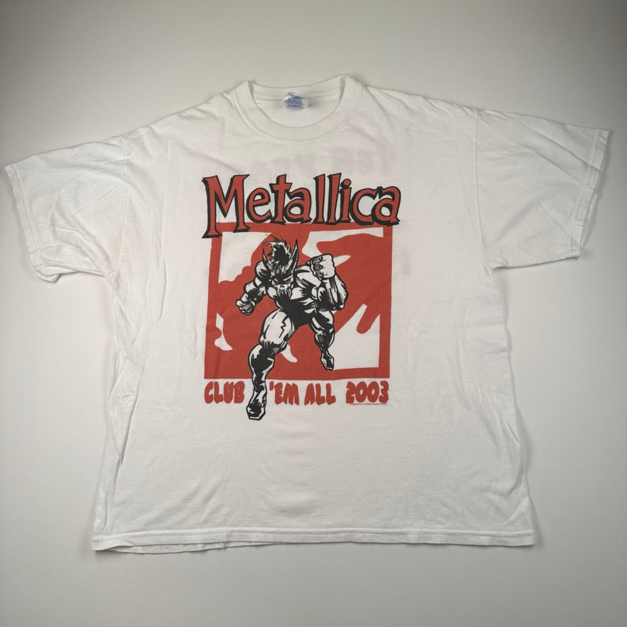 Vintage 2003 Metallica Shirt XL Club Em All