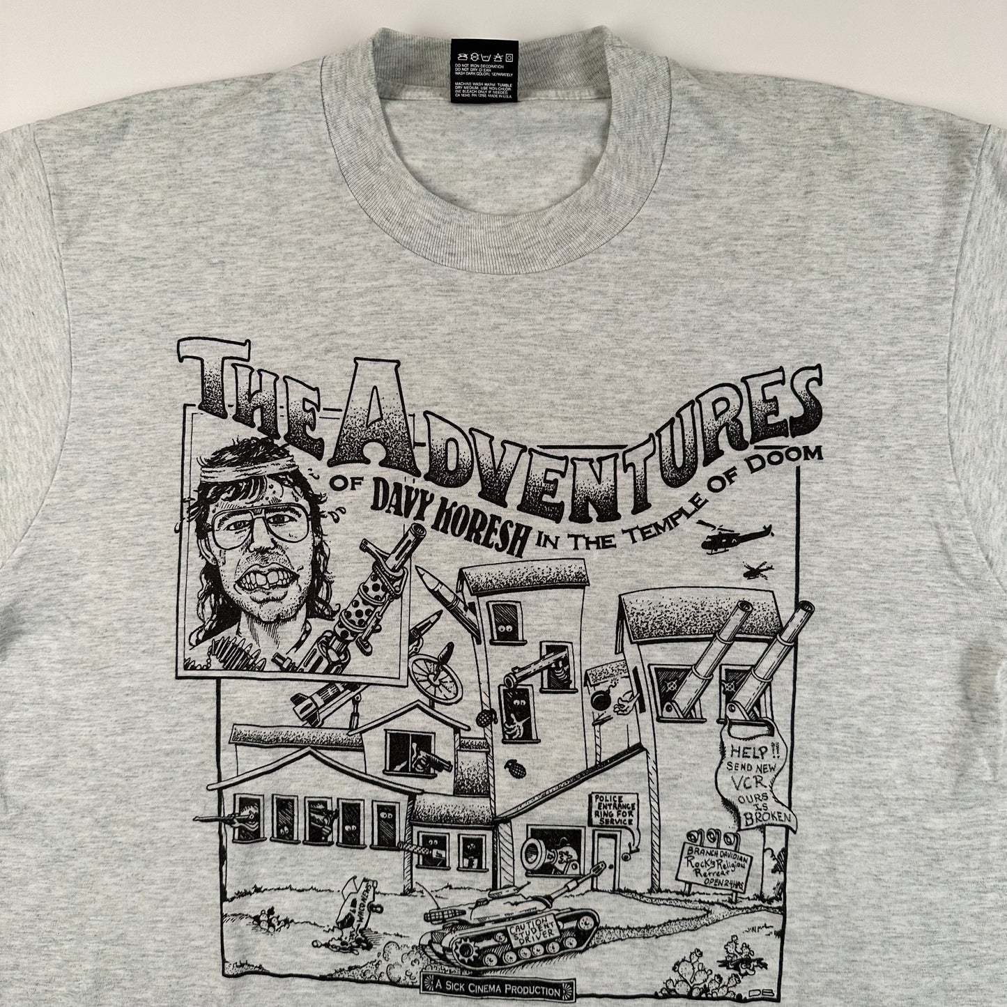 Vintage 90s Davy Koresh Shirt Large The Adventures Waco Texas