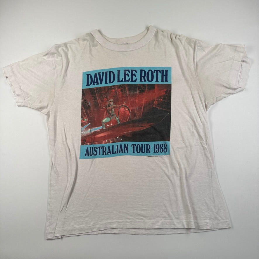 Vintage 1988 David Lee Roth Shirt XL Australian Tour