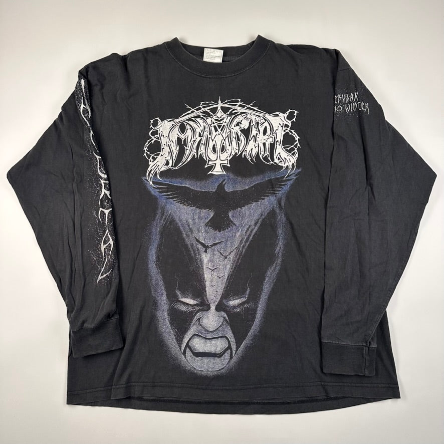 Vintage 90s Immortal Long Sleeve Shirt XL Nebular Ravens Winter